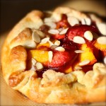 plum and peach galette