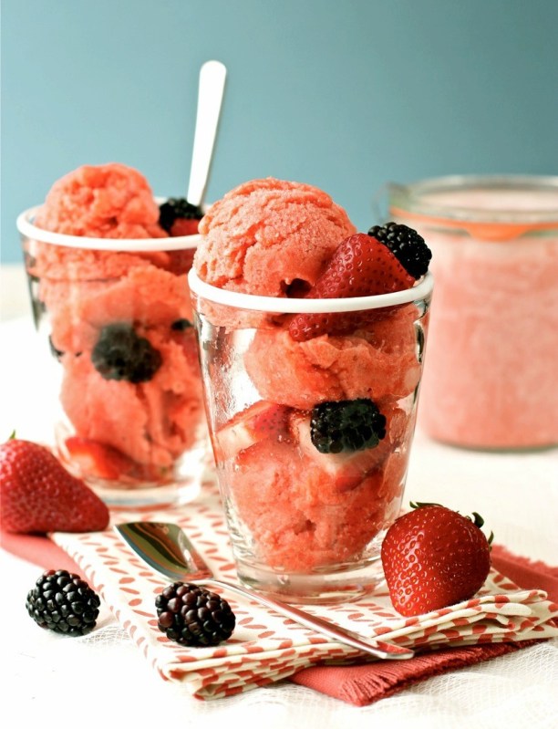 Strawberry-Rhubarb Sorbet