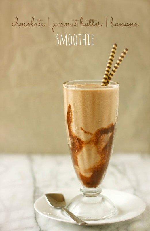 Chocolate, Peanut Butter, and Banana Smoothie | daisysworld.net Chocolate, Peanut Butter, and Banana Smoothie