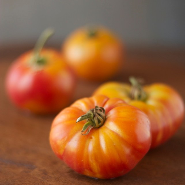 Striped heirloom tomatoes