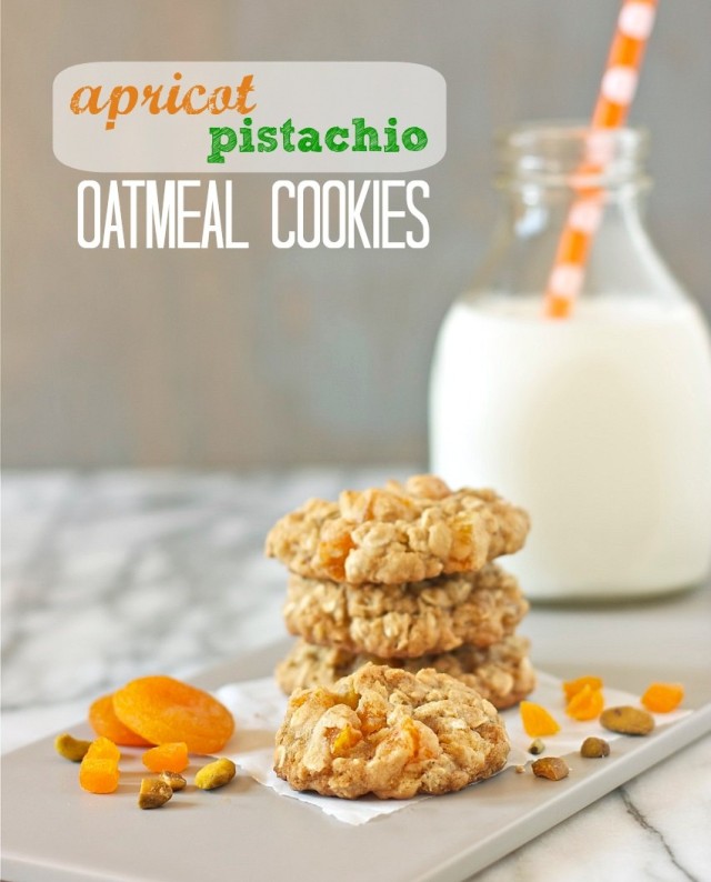 Apricot Pistachio Oatmeal Cookies