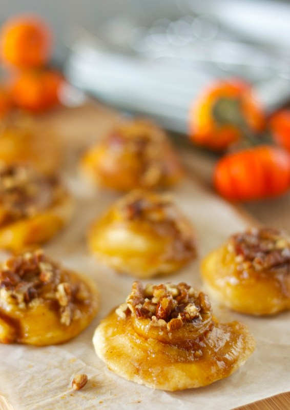 Mini Pumpkin Butter and Orange Cream Cheese Sticky Buns